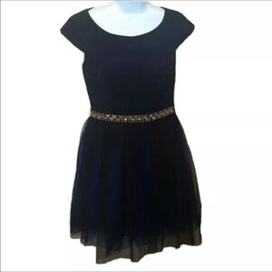 A. Drea blue black tulle dress formal cocktail